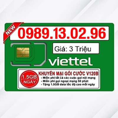 Sim Viettel số đẹp - Hàng chính hãng - 0989.13.02.96