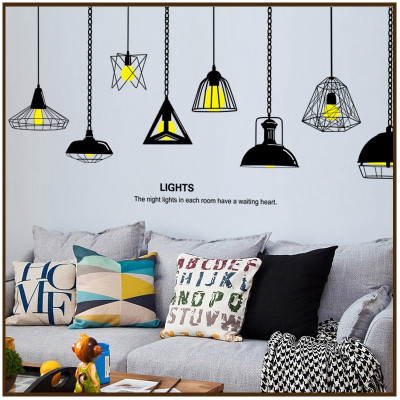 Decal dán tường Đèn treo số 7 AmyShop DKN097 (88 x 200 cm)