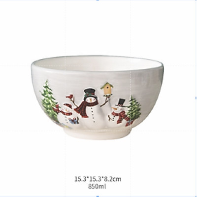 Bát Lớn Người Tuyết Trang Trí D15.8Cm | Index Living Mall | Nhập Khẩu Thái Lan