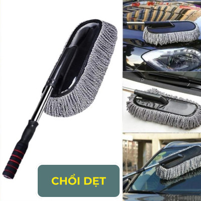 Chổi Rửa Xe Ô Tô Chổi Lau Xe Đa Năng Chính Hãng dododios Cán Có Thể Kéo Dài Sợi Microfiber Quang Dầu