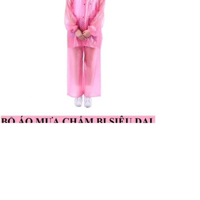 Bộ Quần Áo Đi Mưa Chấm Bi Cho Cả Nam Và Nữ (Màu Ngẫu Nhiên)