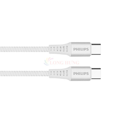 Cáp USB Type-C to Type-C Philips 100W PD3.0/4.0 1m DLC9530C/97 - Hàng chính hãng