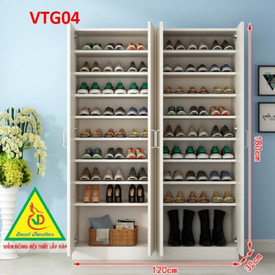 Tủ Giày Hiện Đại Nhiều Ngăn Để Giày, Tiết Kiệm Diện Tích VTG04 - Nội thất lắp ráp Viendong Adv