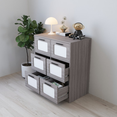 HAPPY FURNITURE , Tủ lưu trữ 6 ngăn kéo - TASY ,THK_316 , 90cm x 50cm x 100cm DxRxC