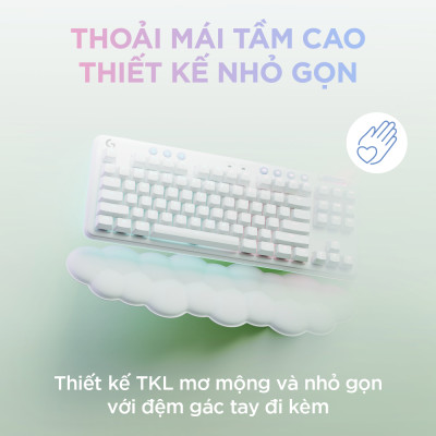 Bàn phím không dây gaming Logitech G715 TKL - Bluetooth và Lightspeed, RGB, kèm kê tay - Hàng chính hãng 