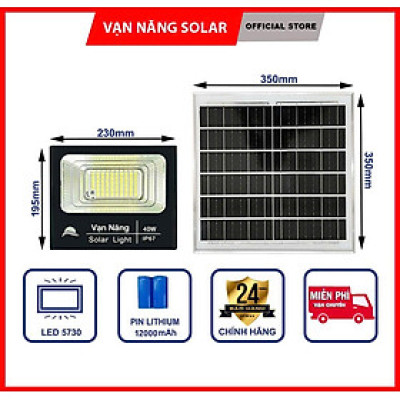Đèn năng lượng mặt trời Vạn Năng Solar 40w