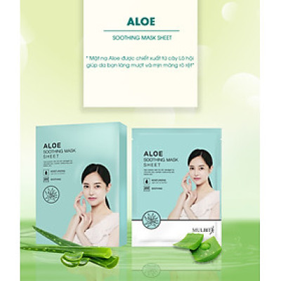 Mặt nạ cao cấp tinh chất Lô Hội – Mulbit Aloe Soothing Mask Sheet
