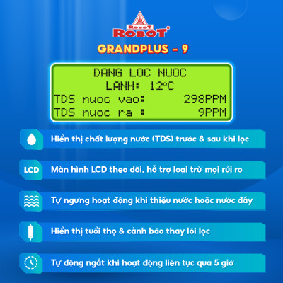 Máy Lọc Nước Nóng Thông Minh Lạnh ROBOT GrandPlus-9 - Hàng Chính Hãng