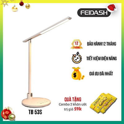 Đèn Bàn Học FEIDASH TB53S/ TB53SW, Sử dụng công nghệ led quang phổ cho ánh sáng tốt hơn, giúp chống cận và bảo vệ mắt - Cảm biến 1 chạm - Hỗ trợ sạc không dây cho điện thoại - Dung lượng Pin sạc lên đến 2000mAh - Hàng chính hãng