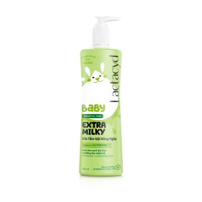 Sữa Tắm Gội Trẻ Em Lactacyd Milky 500ml