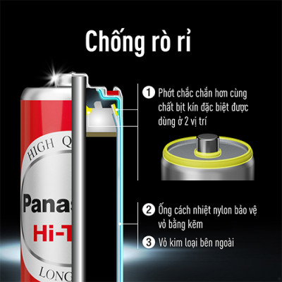 Hộp Pin than đỏ Panasonic AA R6DT/4S-V (60 viên) - Hàng chính hãng