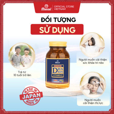 Combo 3 Hộp Viên Uống Bổ Xung DHA + EPA + Vitamin E Mamori Giúp Tăng Cường Trí Nhớ Tăng cường Thị Lực và Sức Khỏe Tim Mạch