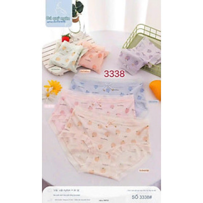 Quần Lót Nữ Thun Xốp Hình Trái Cây Xinh Xắn 3338 – Kiểu Dáng Nữ Tính, Co Giãn Thoáng Mát