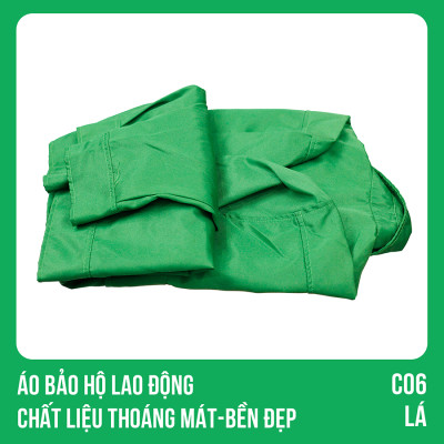 Áo bảo hộ lao động, chất liệu thoáng mát, bền đẹp - Mã C06 (Lá)