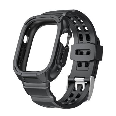 Ốp Case tích hợp dây đeo Simple Nhám bảo vệ cho Apple Watch Ultra / Apple Watch Ultra 2 Size 49mm - Hàng Chính Hãng