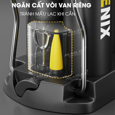 Bơm Chân Mini Di Động FP-9809E cho Xe máy/ xe đạp/ xe ô tô, ống đôi, 170 psi, vỏ nhựa ABS, lõi bơm nhôm, van đa năng 2 lỗ đa dụng - Mai Lee
