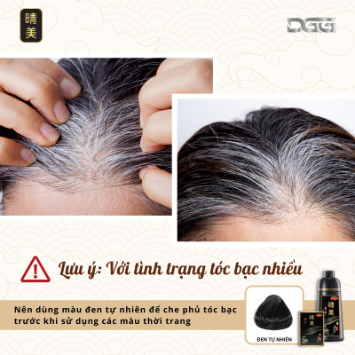 Gói Dầu Gội Phủ Bạc Thảo Dược Komi Nhật Bản [Gói 25ml - Đen Tự Nhiên]