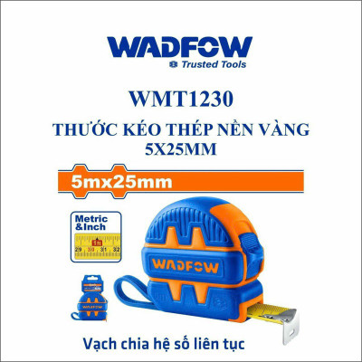 THƯỚC KÉO THÉP NỀN VÀNG 5X25MM WMT1230 WADFOW - HÀNG CHÍNH HÃNG