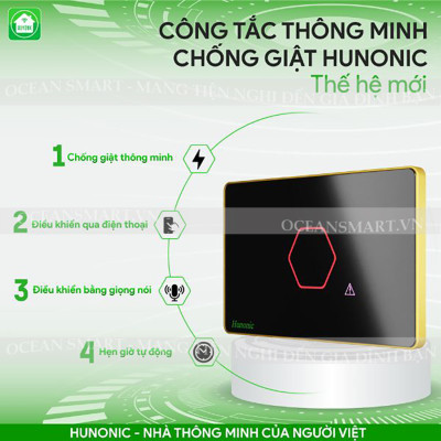 Công Tắc Chống Giật Bình Nóng Lạnh Thông Minh Luxury - CTCG-LUXCN