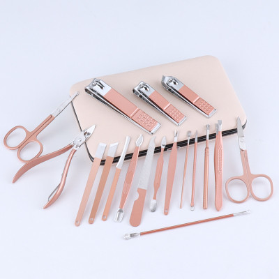 Bộ Bấm Móng Tay 16 Món Cao Cấp Nhỏ Gọn , Kìm Cắt Móng Tay Chân Làm Nail Kèm Hộp Đựng Sang Trọng