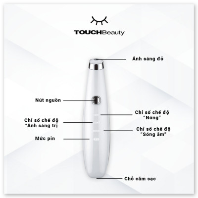 Máy Massage, Đẩy Tinh Chất Trẻ Hóa Da Vùng Mắt TOUCHBEAUTY Thế Hệ Mới