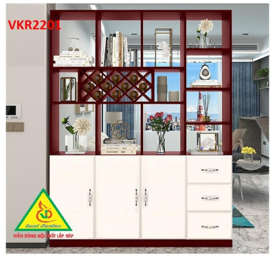 TỦ KỆ TRANG TRÍ KIÊM VÁCH NGĂN VKR2201 - Nội thất lắp ráp Viendong Adv