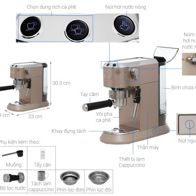 Máy pha cafe Delonghi EC785.BG - Hàng chính hãng