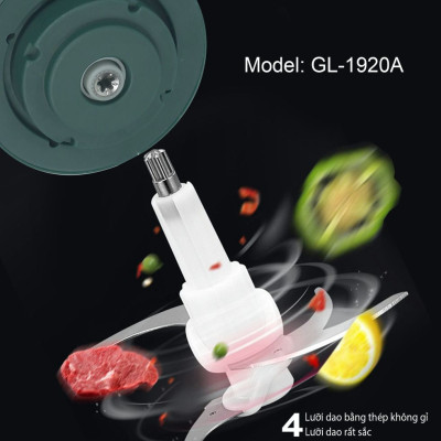 Máy xay thịt Gali GL-1920B Dung tích 2 Lít, Motor 100% bằng đồng, có 2 tốc độ xay. Hàng chính hãng chất lượng cao, bảo hành 24 tháng