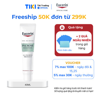 Gel giảm mụn sau 1 tuần Eucerin Pro Acne A.I. Clearing Treatment 40ml