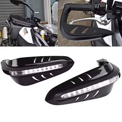BỘ 2 CÁI ĐẦU GÙ CHỐNG ĐỔ BẢO VỆ TAY LÁI XE HƠI CÓ ĐÈN LED XIN NHAN TRANG TRÍ CỰC ĐẸP