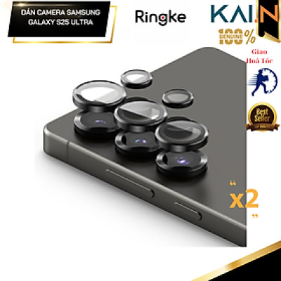 Dán camera kèm khung dán dành cho Samsung Galaxy S25 Ultra, Ringke Lens Frame Glass_ Hàng Chính Hãng