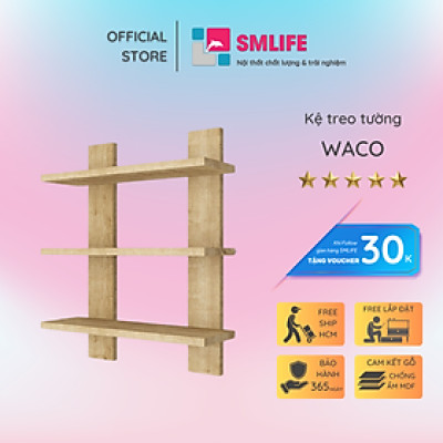 Kệ trang trí gỗ kiểu dáng nhỏ gọn SMLIFE Waco