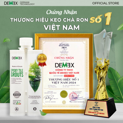 Combo 1 Chai Keo Chà Ron, Bộ Dụng Cụ Miết Ron DEMEX