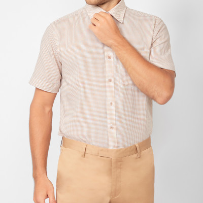 ÁO SƠ MI TAY NGẮN LINEN-V46-014581-BR2