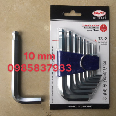 Lục giác ngắn 10 mm đầu bi T-10 Eight Nhật vặn ốc chìm tuổi thọ cao