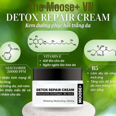 Kem dưỡng moose+ detox repair cream 50g hạn 2027