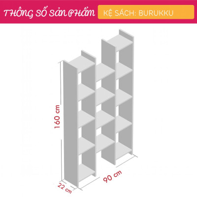 Kệ đẹp phủ melamine từ gỗ MDF SMLIFE Burukku