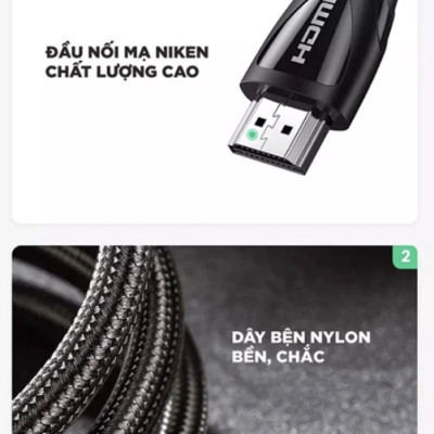 CÁP HDMI V2.1 8K@60HZ HDR 1.5M UGREEN 80402 - Hàng chính hãng
