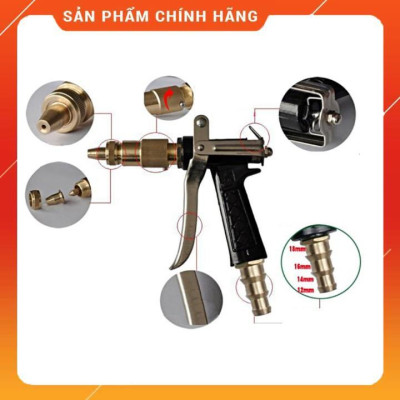 ️ Bộ dây vòi xịt nước rửa xe, tưới cây , tăng áp 3 lần, loại 7m, 10m 206236 đầu đồng,cút đồng+ đai .