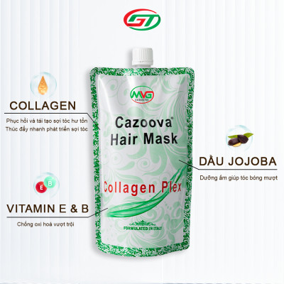 Kem Ủ Tóc Collagen Cazoova Hair Mask, bổ sung Collagen giúp tóc đanh dai mềm mịn 500ml & 100ml