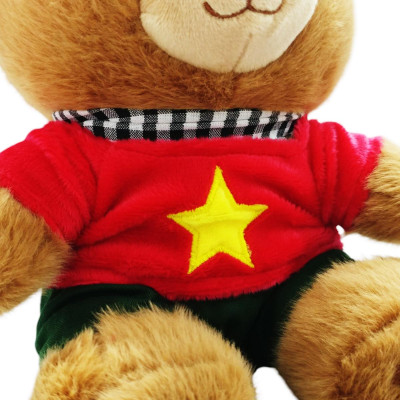 Gấu Bông Yêu Nước Áo Quốc Kỳ 20 cm - ZooZoo