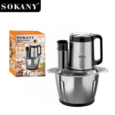 Máy xay đa năng 6in1 SOKANY SK-06019 dung tích 3L tích hợp xay, ép, cắt, thái vô cùng tiện lợi - HÀNG CHÍNH HÃNG