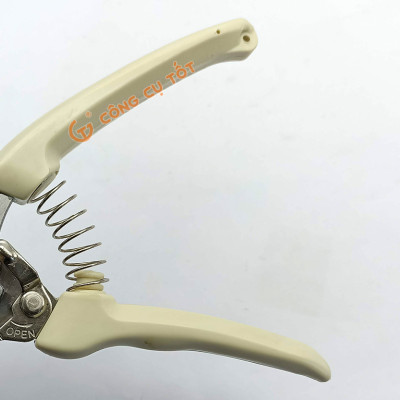 Kéo cắt tỉa lưng gù 175mm cán trắng
