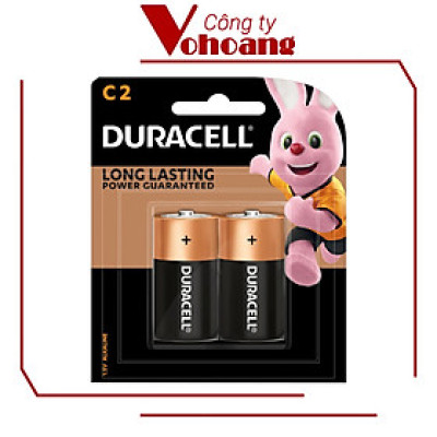 Vỉ 2 Viên Pin Trung ( Pin C ) DURACELL 1,5V Siêu Bền - Hàng chính hãng