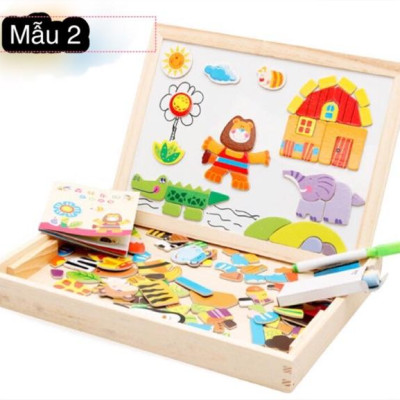 BỘ BẢNG GHÉP HÌNH NAM CHÂM 2 MẶT
