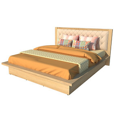 Giường ngủ cao cấp Tundo màu vàng sồi 160cm x 200cm