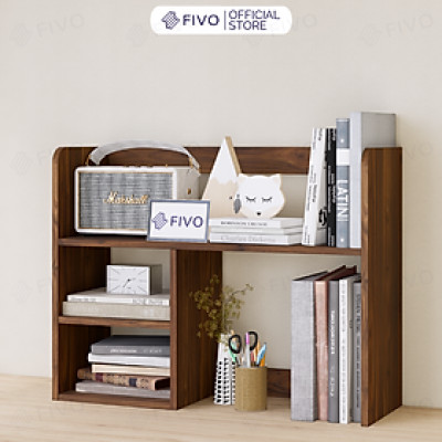 Kệ Sách Để Bàn Học FB21 FIVO Cao Cấp Màu Gỗ Và Walnut , Thiết Kế Có Hộc Tủ, Dễ Dàng Lắp Ráp, Đa Dạng Mẫu Mã Và Màu Sắc