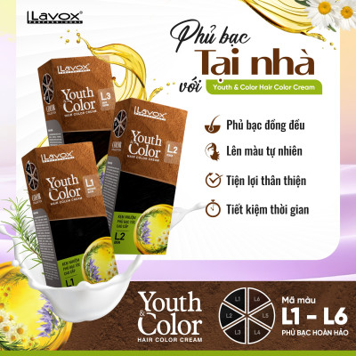 Nhuộm Phủ Bạc Cao Cấp Lavox 60ml x 2 - L2 - Nâu Đen