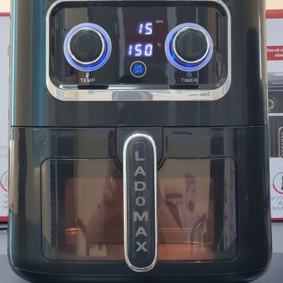 Nồi chiên không dầu 10.5L Ladomax HA-5610 công nghệ đối lưu chiên thức ăn giòn đều, hiển thị số điện tử - LED-Hàng chính hãng