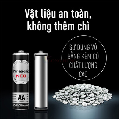 Hộp Pin than đen Panasonic AA R6NT/4SB (40 viên) - Hàng chính hãng